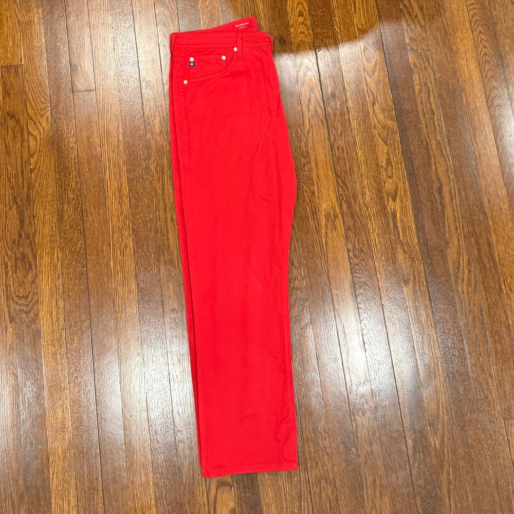 AG Adriano Goldschmied Bright Red Jeans "The Graduate"  Size 36